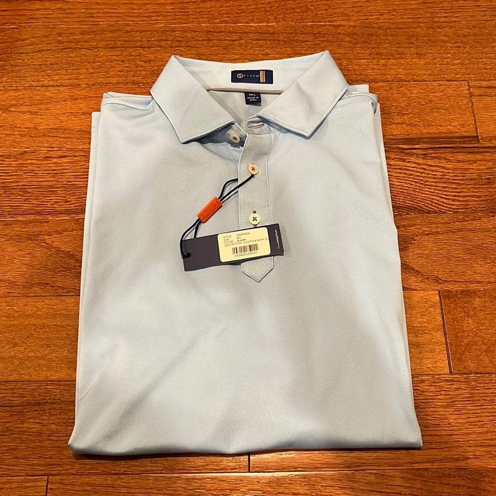 Baby Blue STITCH Golf Polo